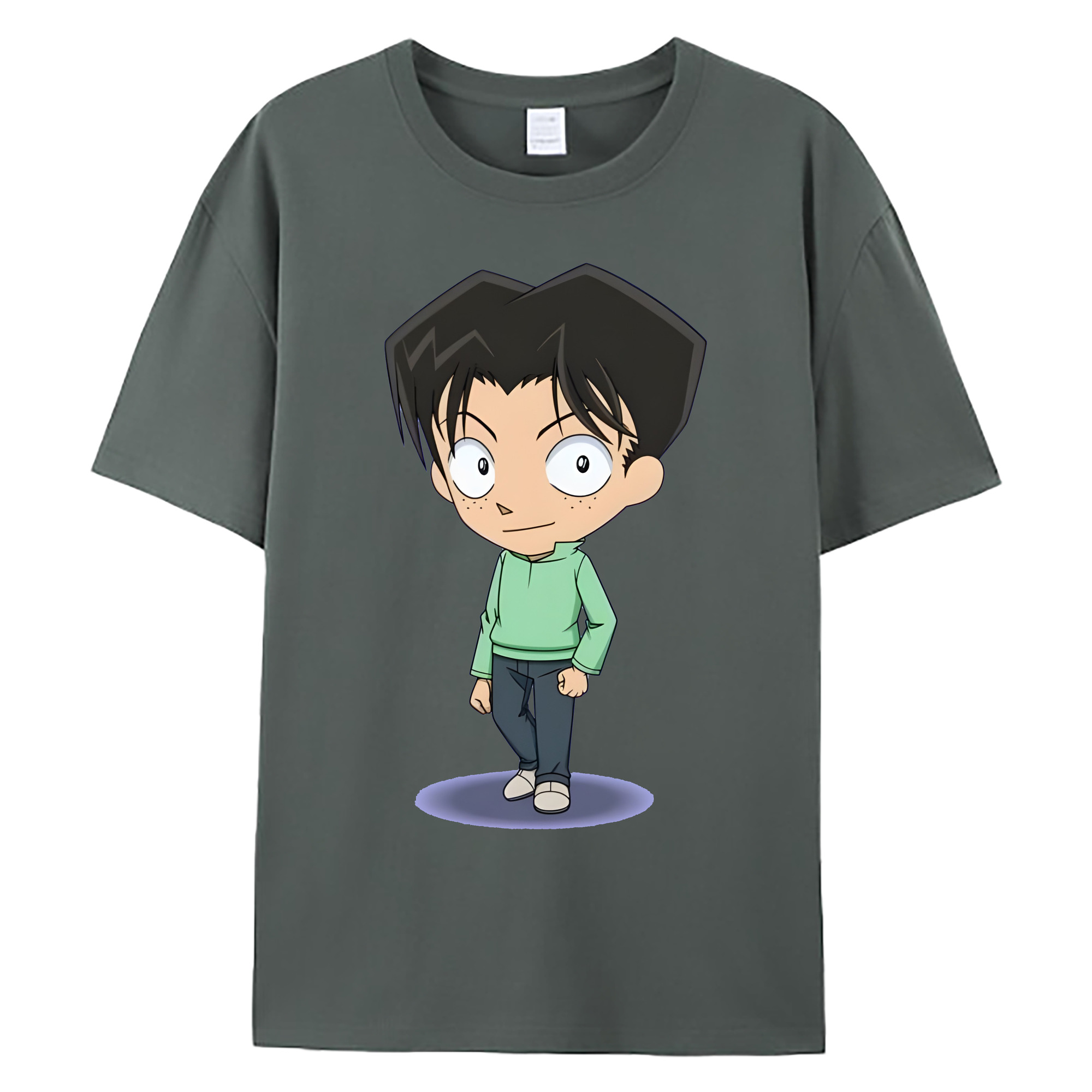 （画像用） 名探偵コナン 円谷 光彦 つぶらや みつひこ Detective Conan Mitch Tennyson 綿100％ メンズ半袖Tシャツ｜肌触りやわらか＆通気性